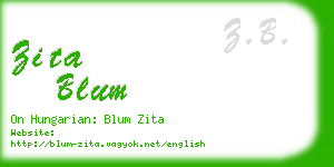 zita blum business card